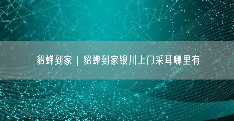 貂蝉到家｜貂蝉到家银川上门采耳哪里有